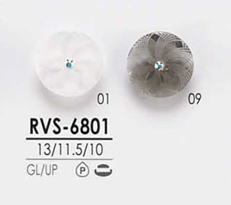 RVS6801 염색용 핀컬 스타일 크리스털 스톤 단추