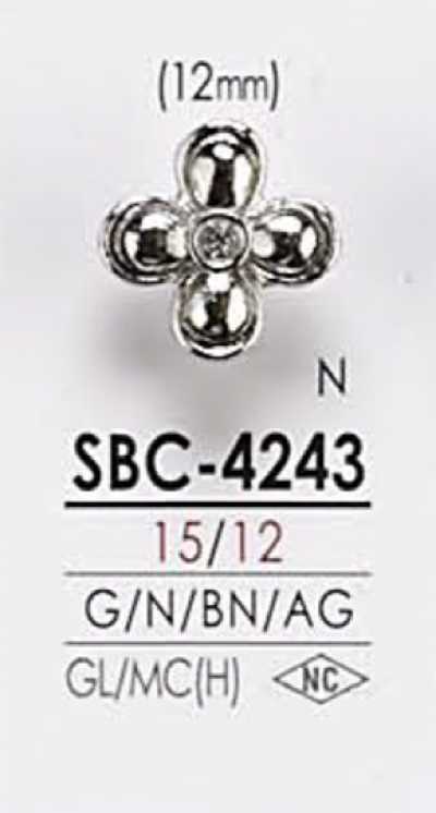 SBC4243 꽃 모티프 메탈 버튼