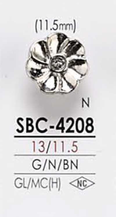 SBC4208 꽃 모티프 메탈 버튼 (메탈 단추)