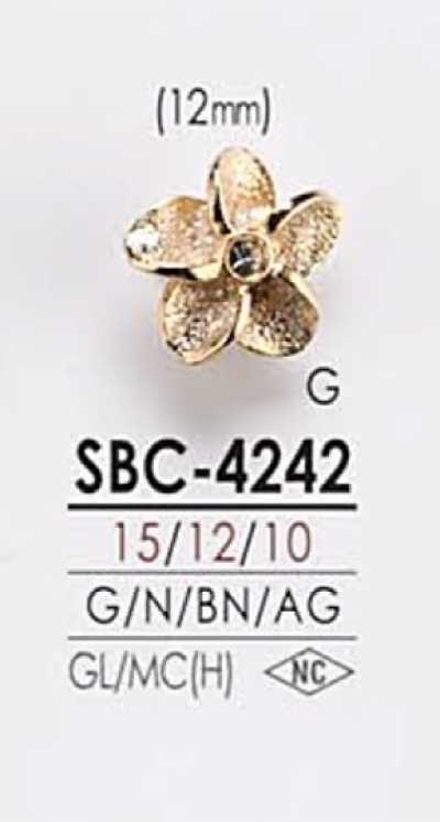 SBC4242 꽃 모티프 메탈 버튼