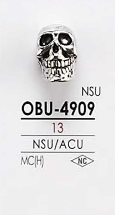 OBU4909 해골형 메탈 버튼