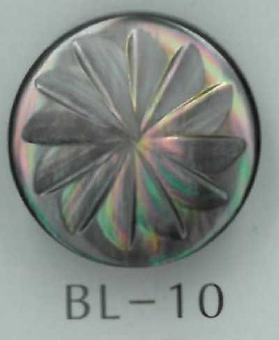 BL-10 꽃무늬 금속 다리 부착형 쉘버튼