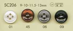 SC206 DAIYA BUTTONS 내충격 HYPER DURABLE"" 시리즈 조개풍 폴리에스테르 단추""