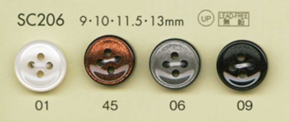 SC206 DAIYA BUTTONS 내충격 HYPER DURABLE"" 시리즈 조개풍 폴리에스테르 단추""