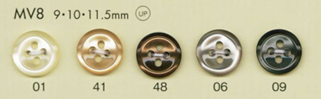 MV8 DAIYA BUTTONS 조개풍 폴리에스테르 단추