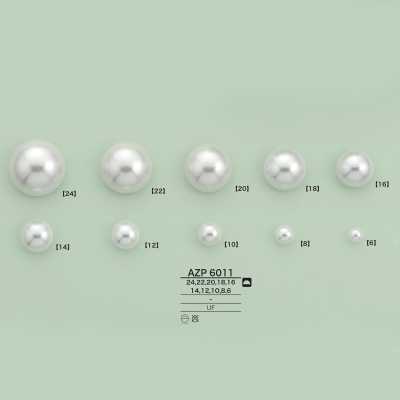 AZP6011 진주풍 비즈(반구형)