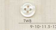 TW8 DAIYA BUTTONS 조개풍 폴리에스테르 단추