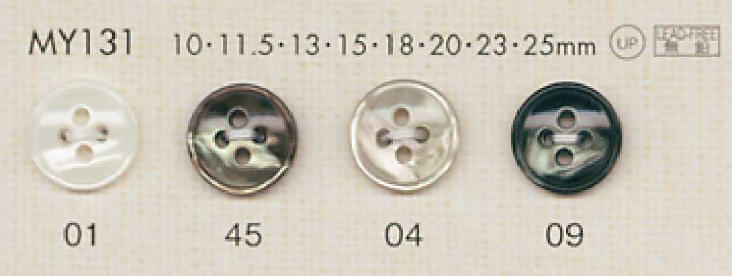 MY131 DAIYA BUTTONS 조개 느낌 폴리에스테르 단추