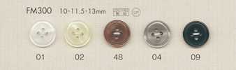 FM300 DAIYA BUTTONS 조개풍 폴리에스테르 단추
