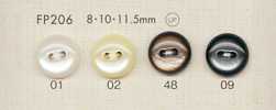 FP206 DAIYA BUTTONS 조개풍 폴리에스테르 단추