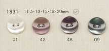 1831 DAIYA BUTTONS 조개모양 폴리에스테르 단추