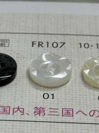 FR107 다이야 버튼 쉘 폴리에스터 버튼 (플라워 패턴)[단추] DAIYA BUTTON 서브 사진