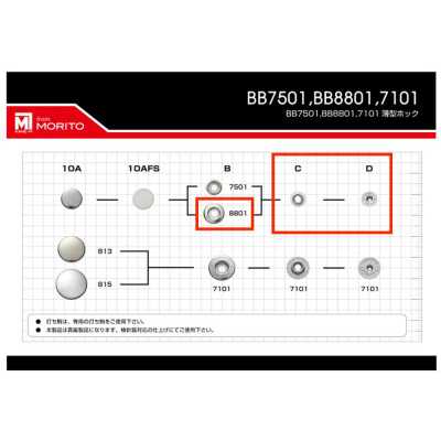 8801 8801B/C/D 언더 파츠(소켓/스터드/포스트 세트)