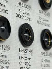 NFB513 폴리에스터 수지/황동 버튼[단추] DAIYA BUTTON 서브 사진