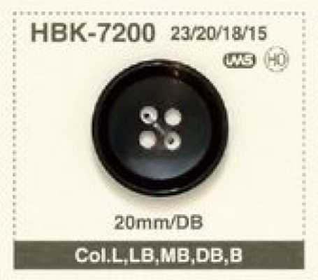 HBK-7200 천연 소재 물소 슈트·재킷용 4구멍 혼 단추