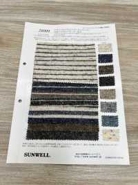 26009 선염 재즈 네프 가로 줄무늬 기모[원단] SUNWELL 서브 사진
