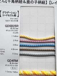 GD5-B25R 그라데이션 탄성 밴드 2.5mm[고무밴드] Cordon 서브 사진