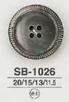 SB-1026 마더오브펄 (자개) 조개제 겉구멍 4개 홀・광택 단추