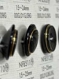 NFB511 폴리에스터 수지/황동 버튼[단추] DAIYA BUTTON 서브 사진