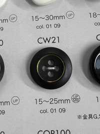 CW21 폴리에스터 수지/캐스트 4홀 버튼[단추] DAIYA BUTTON 서브 사진