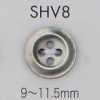 SHV8 4구멍 테두리 있는 쉘버튼