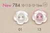 784 DAIYA BUTTONS 꽃모양 두 구멍 폴리에스테르 단추