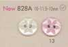 828A DAIYA BUTTONS 꽃무늬 두 구멍 폴리에스테르 단추