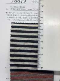 76619 새틴돌 아크릴/울 싱글 다이마루 가로 줄무늬[원단] SUNWELL 서브 사진