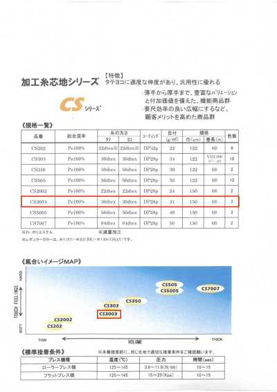CS3003 ET·CS 시리즈 <고범용 접착심지>