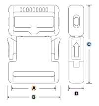 LB-S YKK 버클 LB- 실 사이드 릴리스 타입 20mm~50mm[버클 / 고리] YKK 서브 사진
