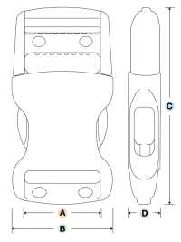 LB-R YKK 버클 LB-R 사이드 릴리스 타입[버클 / 고리] YKK 서브 사진