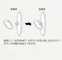 AZP6497 황동 교체 버튼[단추] IRIS 추가 이미지