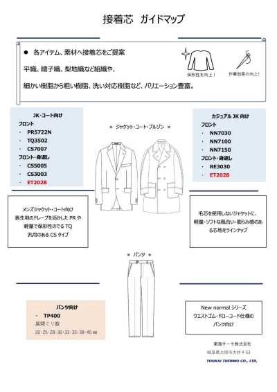 ET2028 써모픽스® 얇은 원단 대응 심지