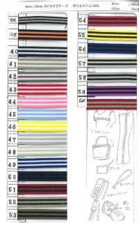 4432 줄무늬 그로그랭 테이프[리본 / 테이프 / 코드] ROSE BRAND (Marushin) 서브 사진