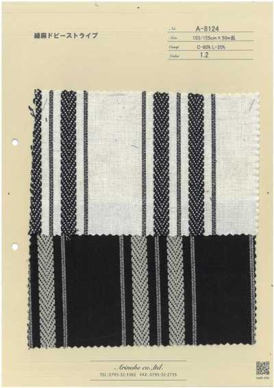 A-8124 면린넨 도비 스트라이프