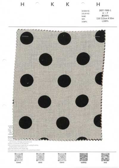 DOT-7000-1 린넨 광목 도트 무늬