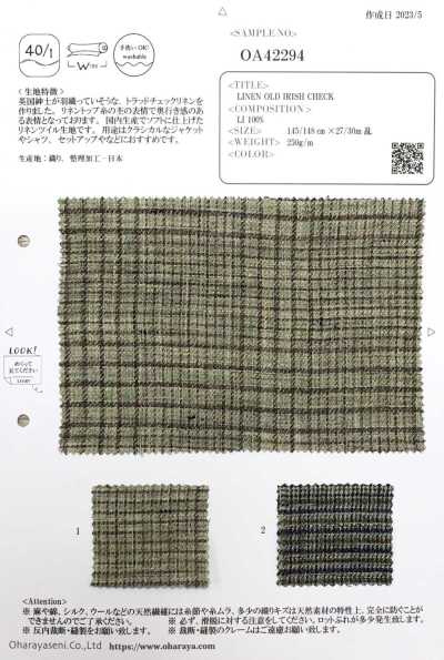 LINEN OLD IRISH CHECK