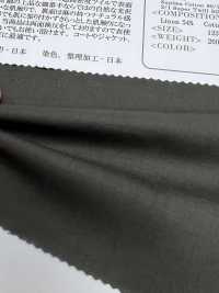 OSDC40332 Supima Cotton 80/1 & French Linen 1/60 2/1 Super Twill Sillky-Finish 양면검 롤 완료(역방향) (오프 화이트)[원단] Oharayaseni 서브 사진