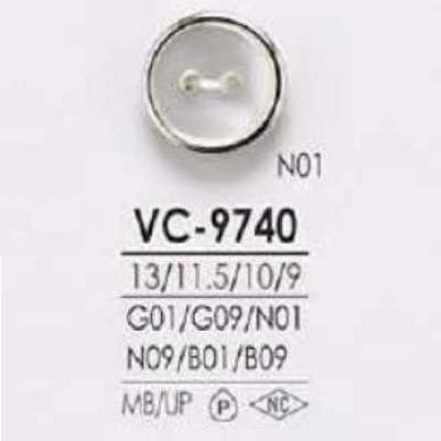 VC9740 황동/폴리에스테르수지제 앞면 2구멍 단추