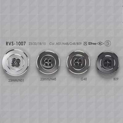 RVS1007 알루미늄/폴리에스테르 수지제 앞면 4구멍 단추