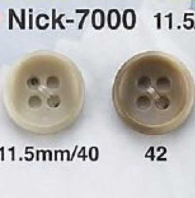 NICK7000 유레아 수지제 겉구멍 4구 단추