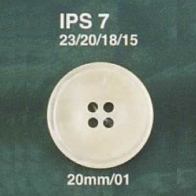 IPS7 폴리에스테르 수지제 앞면 4구멍 단추