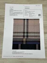 OM43605 linen cotton window frame check[원단] Oharayaseni 서브 사진