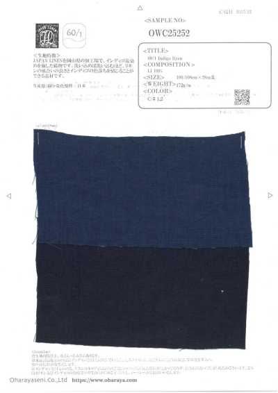 OWC25252 60/1 인디고 리넨