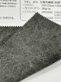 OWE35381 고밀도 린넨 일본 종이 비장탄 염색[원단] Oharayaseni 서브 사진