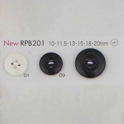 RPB201 일본산 재생 PET 수지 단추 4구멍