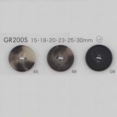GR200S GRS 인증 재생 PET 수지 25% 혼합 단추 테두리 있음 4구멍
