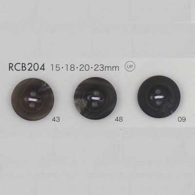 RCB204 폴리에스테르 수지 테두리 있음 4구멍 단추