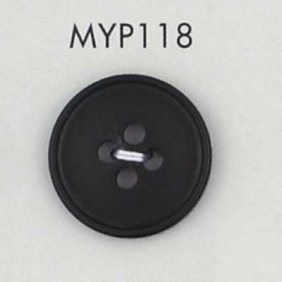 MYP118 폴리에스테르 수지제 테두리 있는 4구멍 단추