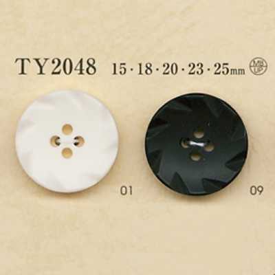 TY2048 폴리에스테르 수지/황동제 4구멍 단추